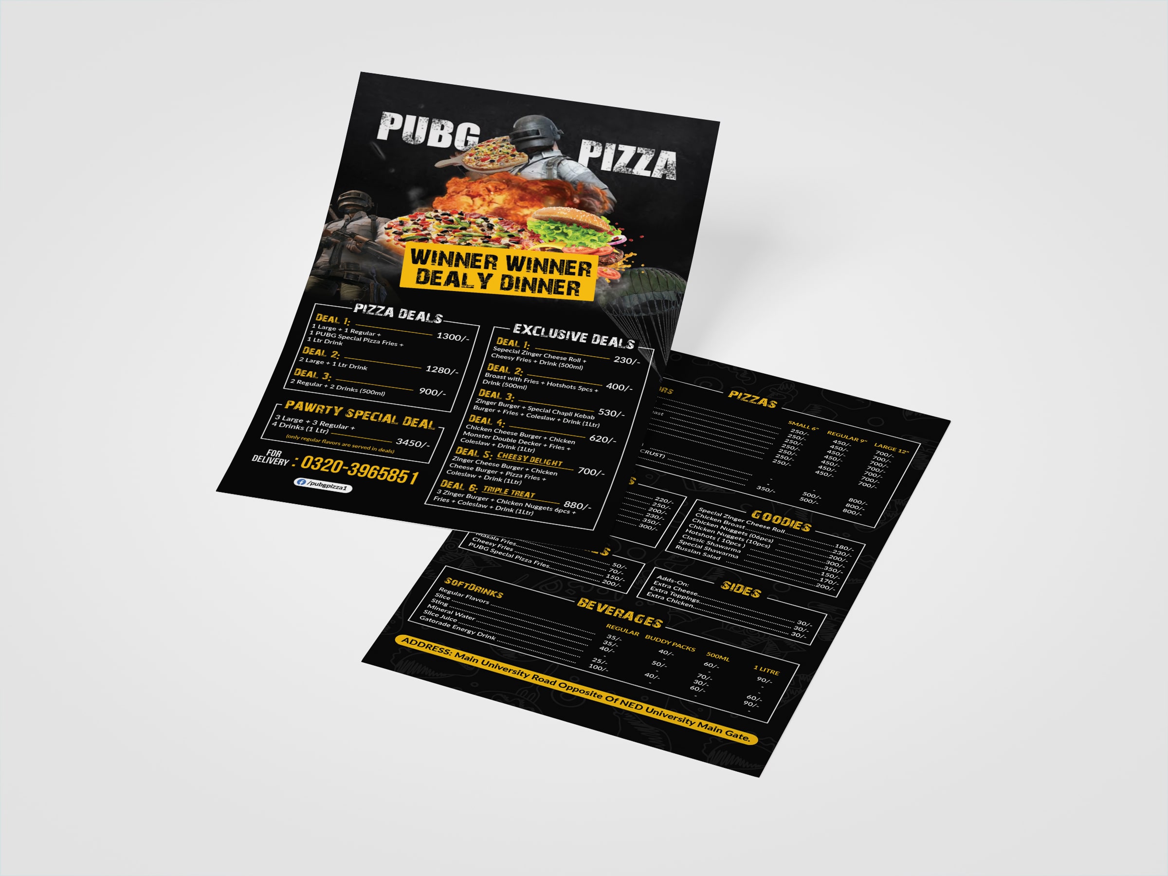 Modern double vertical flyer design sample in Indiana